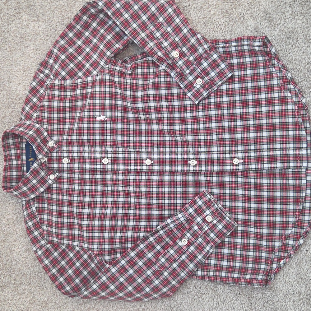 Plaid Cotton Poplin Button-Down Polo